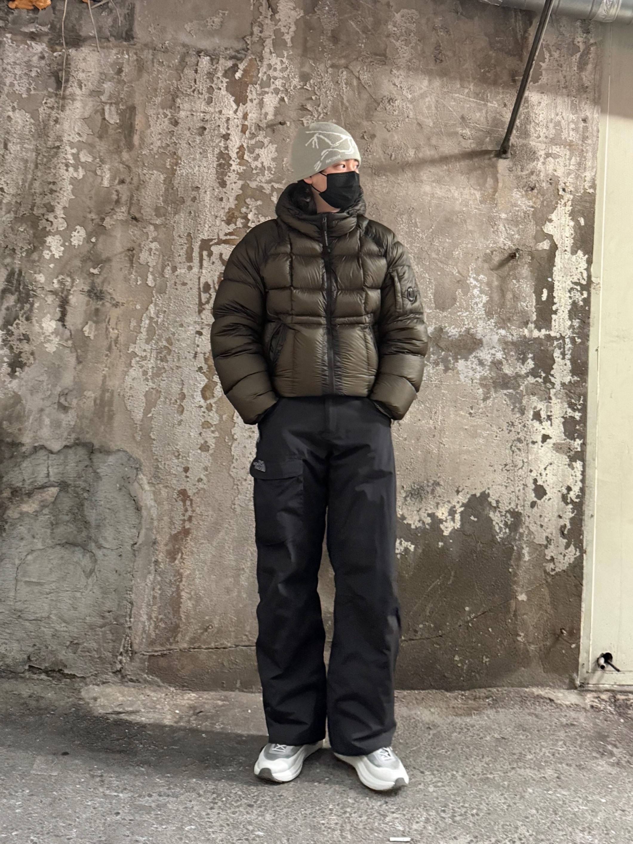 C.P. Company D.D. Shell Hooded Down Jacket Ivy Green - 25FW, Arc'teryx Bird Head Toque Habitat 착용 스타일 - 2
