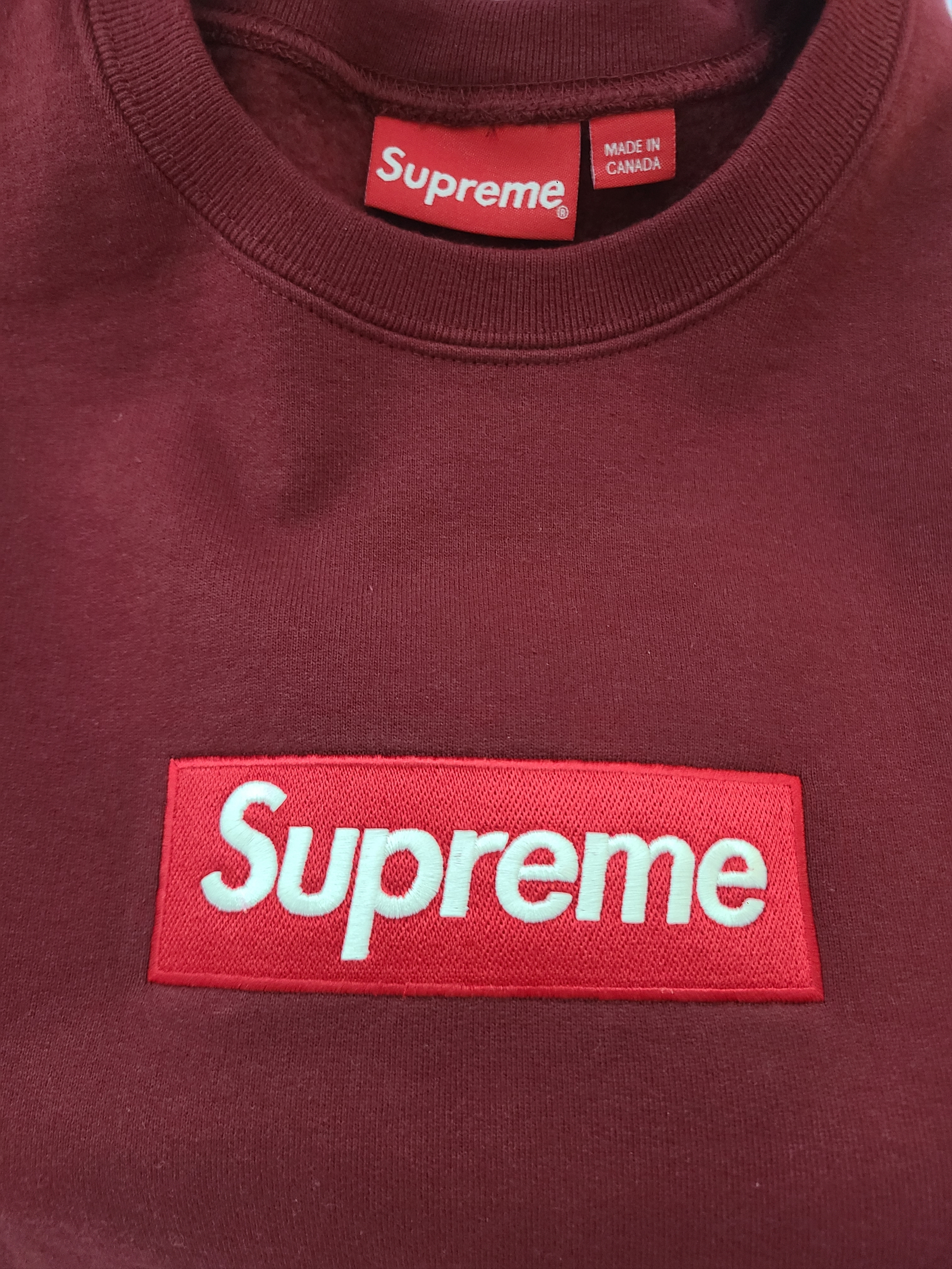 슈프림 박스로고 크루넥 카디널 - 22FW | Supreme | KREAM