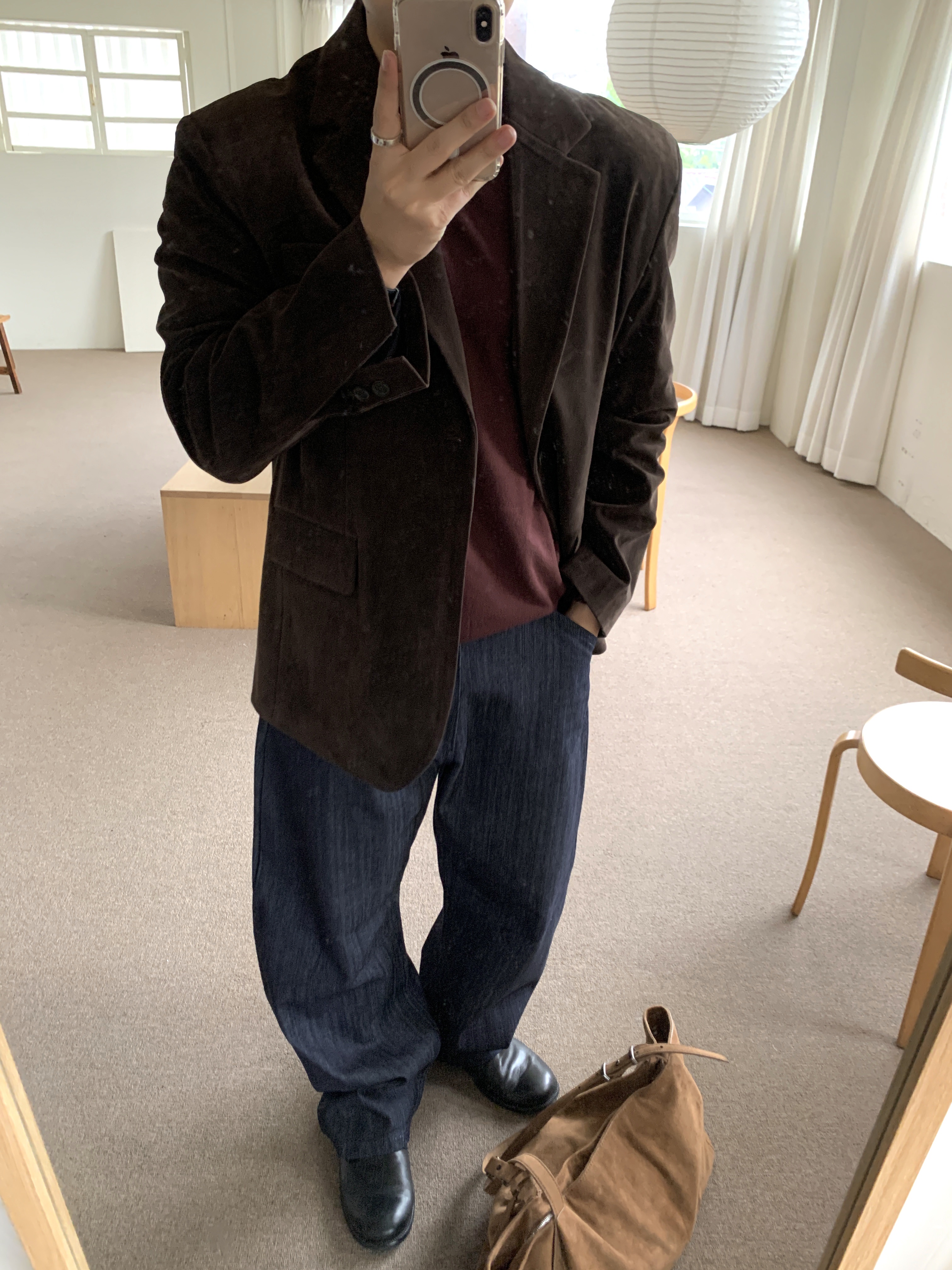 Yase Cowhide Comfort Derby Shoes Brown, Casio LTP-V007L-7B1 착용 스타일 - 1