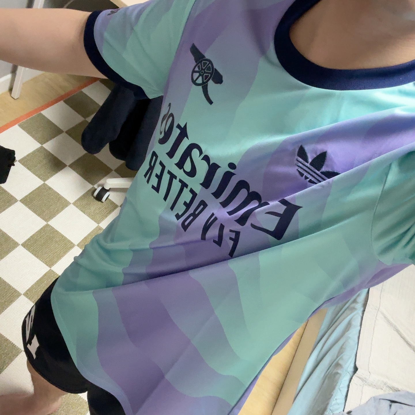 Adidas Arsenal 2024/25 3rd Jersey Clear Aqua - KR Sizing (Non Marking Ver.) 착용 스타일