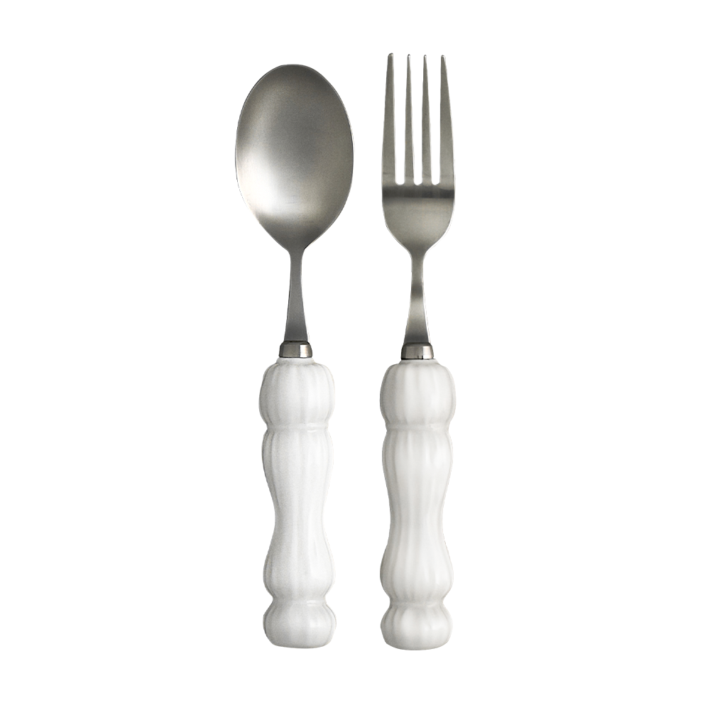 리이제 플리츠 커트러리 세트 화이트 (포크+스푼)(LEEJAE PLEATS CUTLERY SET WHITE)
