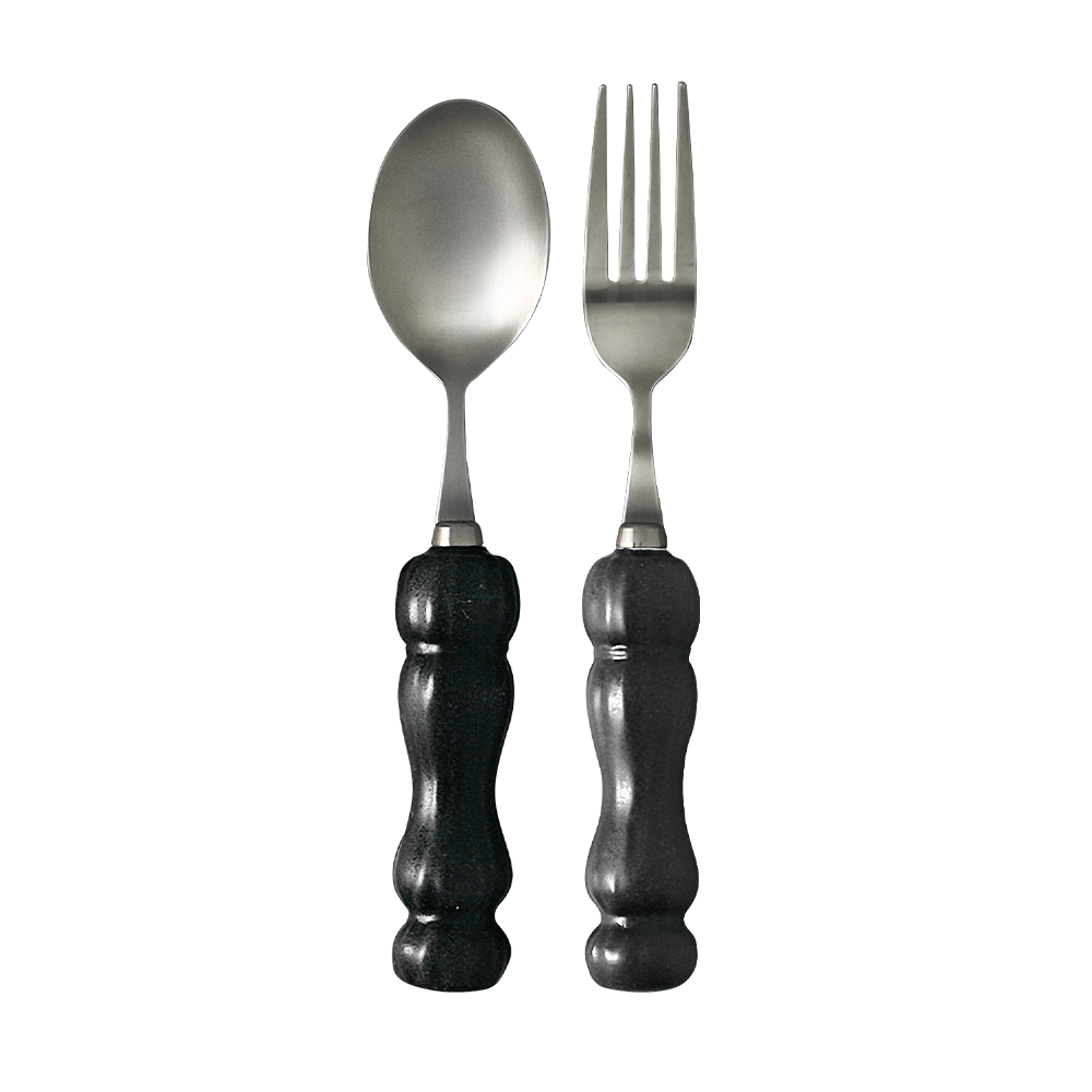 리이제 플리츠 커트러리 세트 더스트 블랙 (포크+스푼)(LEEJAE PLEATS CUTLERY SET DUST BLACK)