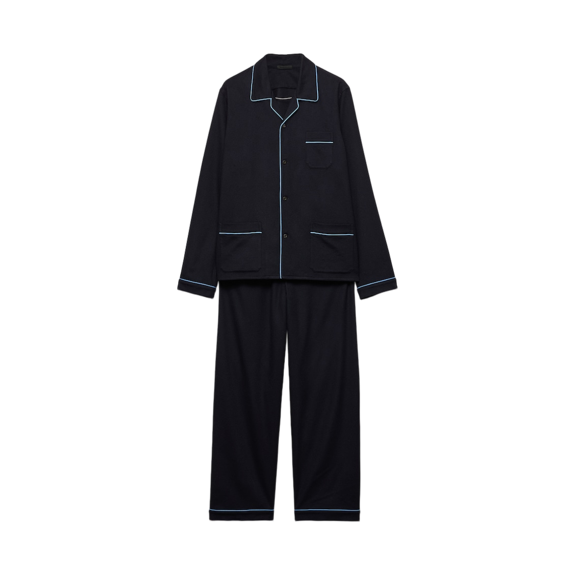 PJ8B64-12R7-F0SVF Prada Cashmere Pajamas Blue