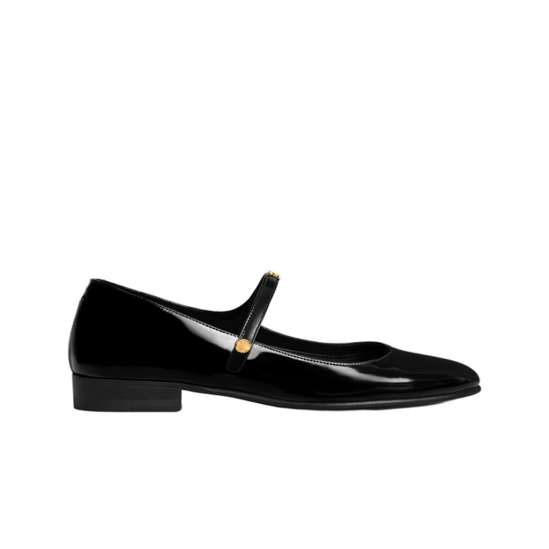 366315267D-38NO (W) Celine City MaryJane Ballerina In Glossy Calfskin Black