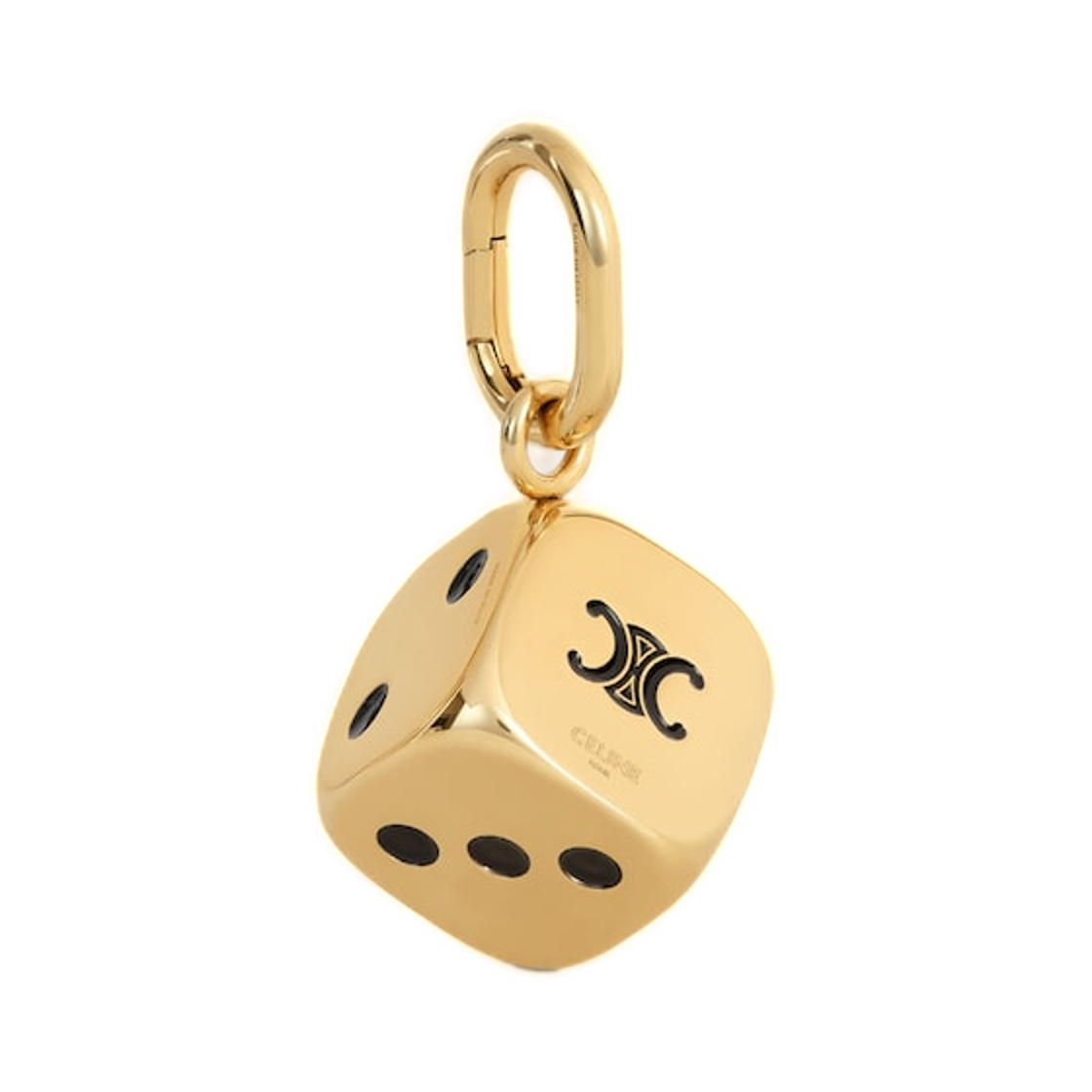 셀린느 참 트리옹프 다이스 에나멜 앤 케이스 골드 다크브라운(Celine Charms Triomphe Dice In Enamel and Aluminium Gold Darkbrown) - 2