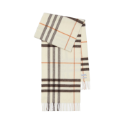 Burberry Check Cashmere Muffler Ivory