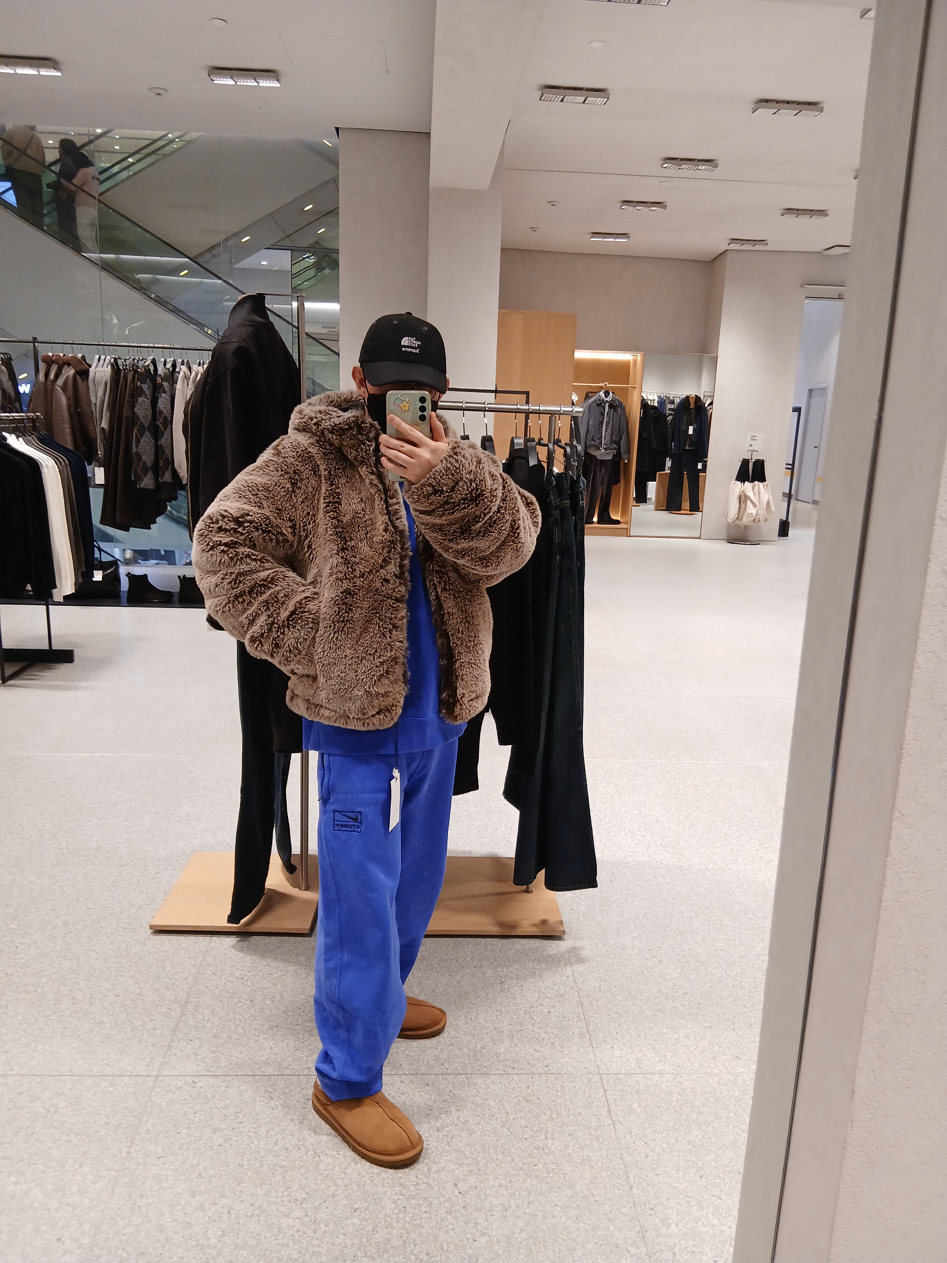 Nike x Stussy NRG Acid Washed Crewneck Game Royal (DR4024-480), Nike x Stussy NRG Acid Washed Fleece Pants Game Royal (DR4025-480) 착용 스타일 - 6