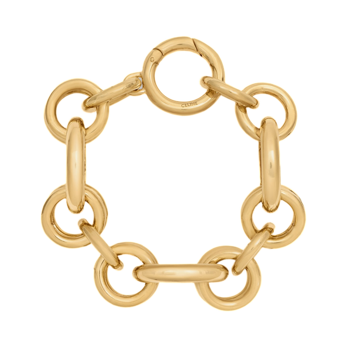 B102M6BRA-35OR Celine Charms Heritage Chunky Bracelet In Brass with Gold Finish Gold