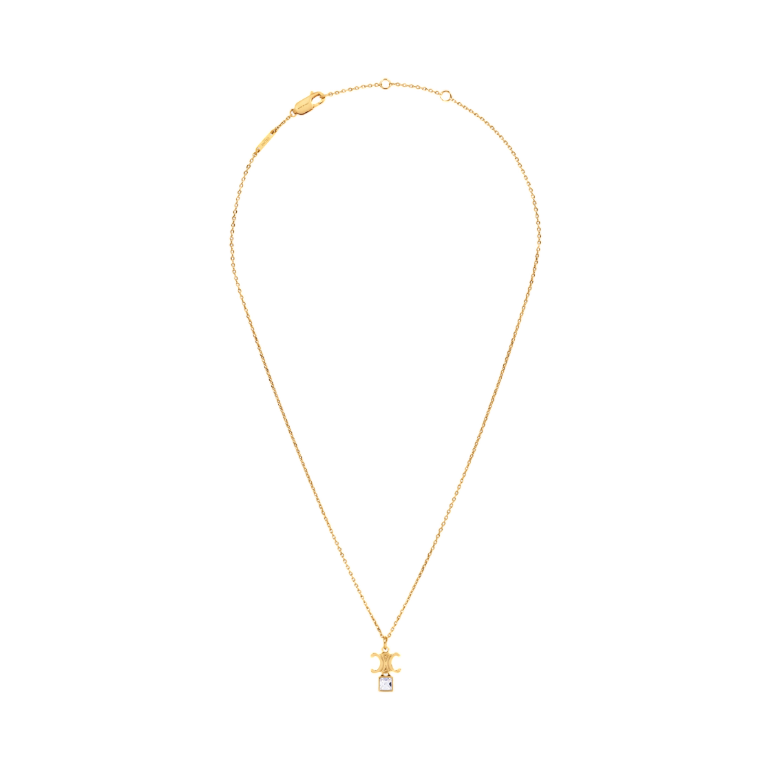 461VJ6BRS-35OR Celine Triomphe Twinkle Necklace In Strass and Brass with Gold Finish Gold