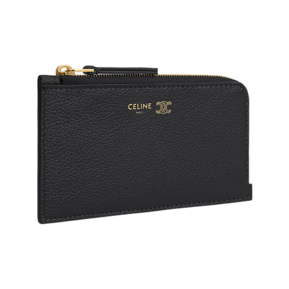 셀린느 롱 지퍼 카드 홀더 서플 그레인드 카프스킨 블랙 울트라 블루(Celine Long Zipped Card Holder In Supple Grained Calfskin Black Ultra Blue) - 3