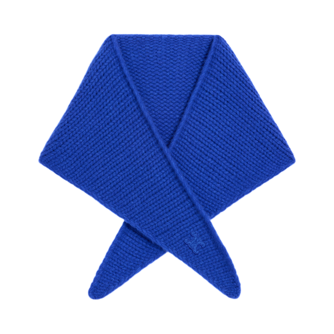 AA09J0899-07BR Celine Bandana In Cashmere and Silk Bleu Roi