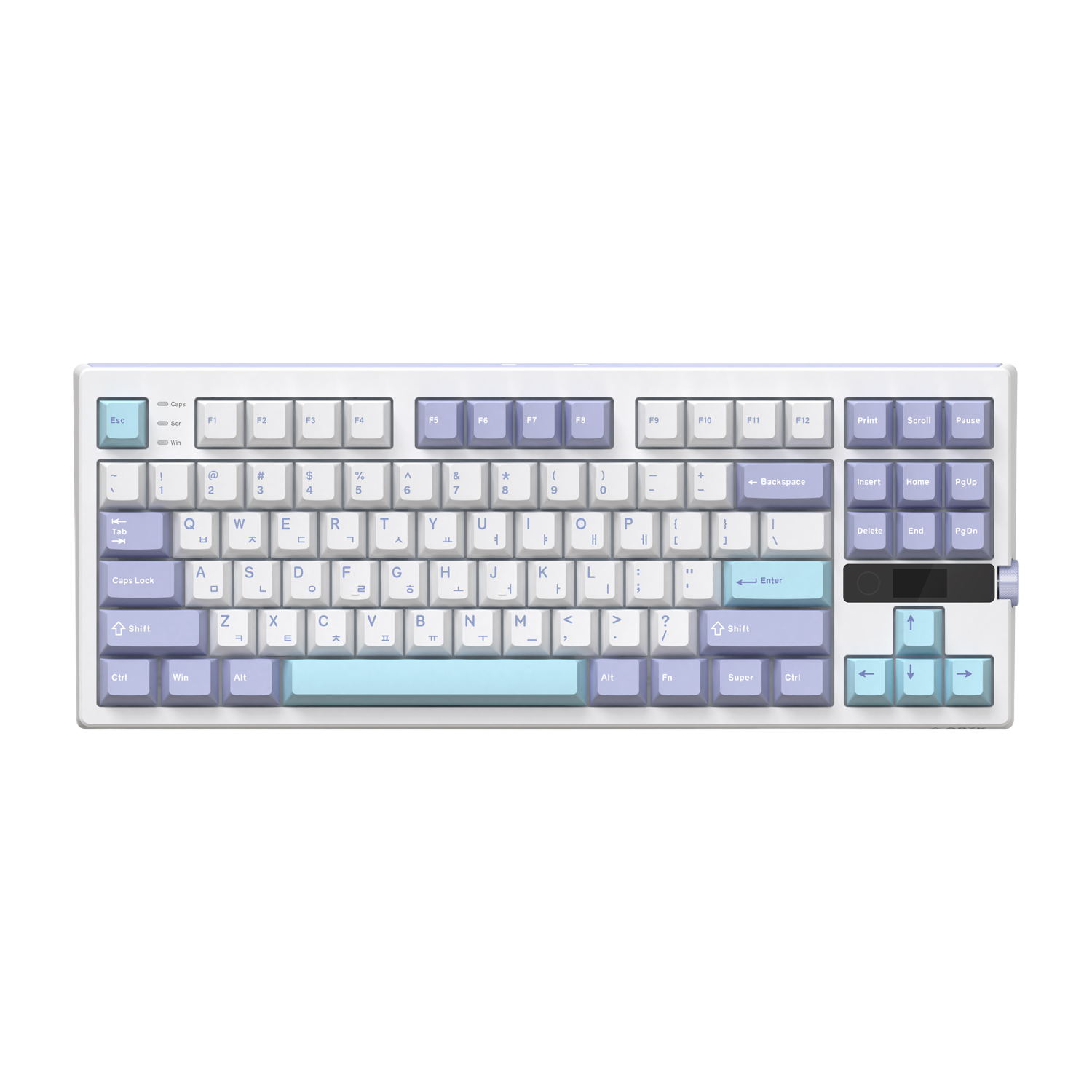 A87K ABKO A87K 3-mode Quick pressure wired/wireless Tenkeyless mechanical keyboard blue mammoth axis linear