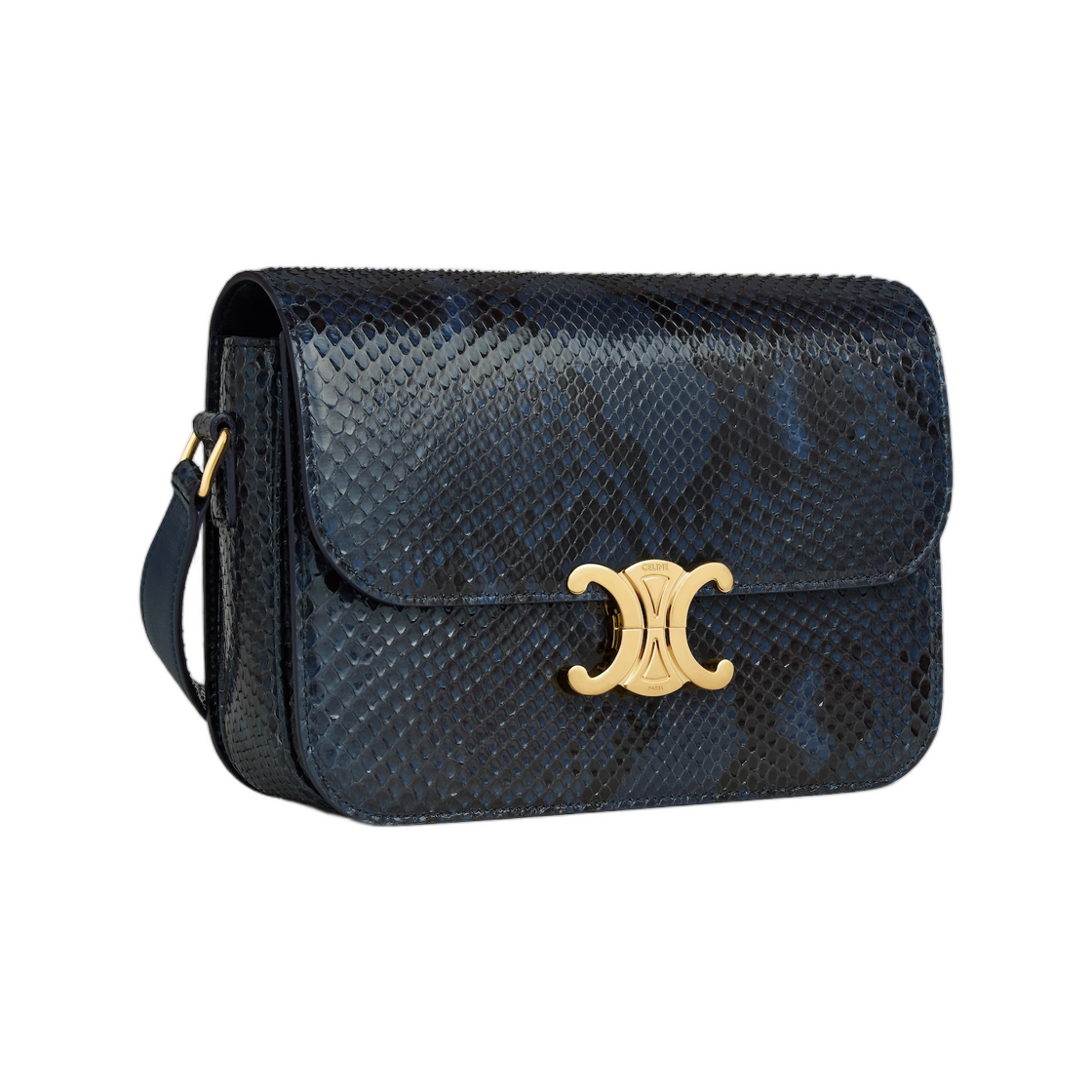 셀린느 클래식 트리옹프 백 파이썬 딥 네이비(Celine Classique Triomphe Bag In Python Deep Navy) - 2