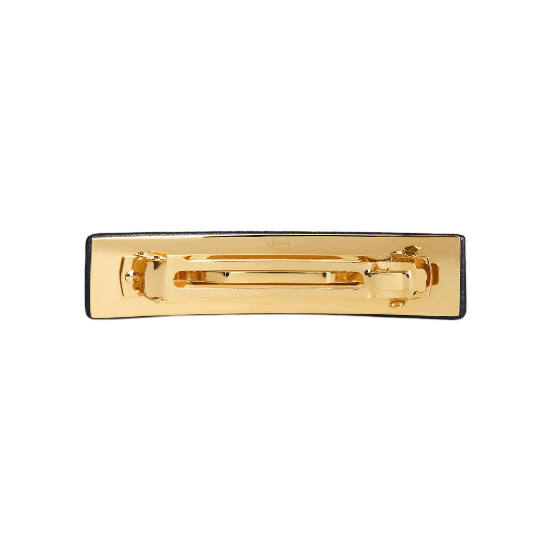 셀린느 파리 헤어 클립 램스킨 브래스 골드 피니쉬 앤 스틸 블랙 골드(Celine Paris Hair Clip In Lambskin Brass with Gold Finish and Steel Black Gold) - 3