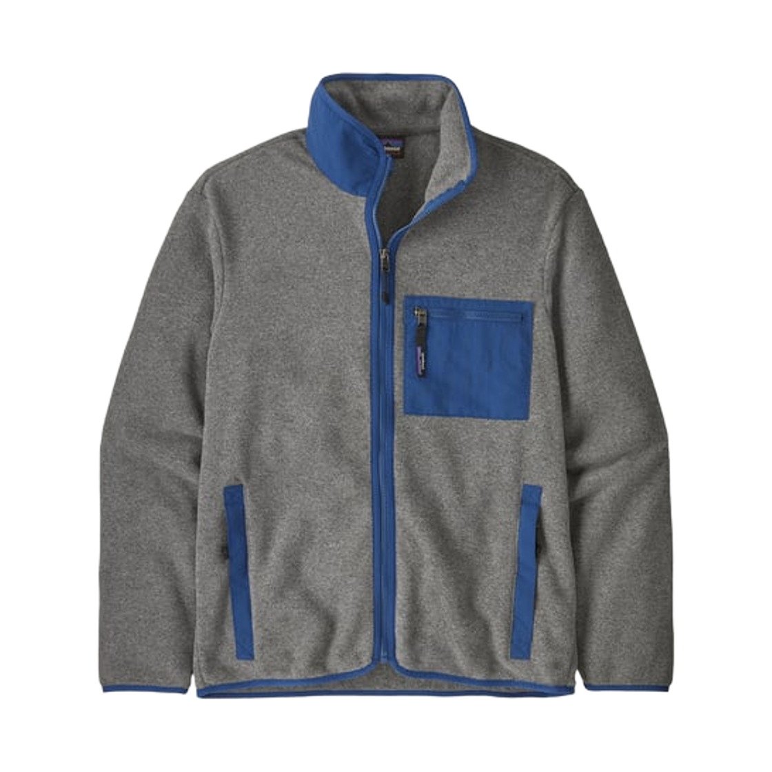 22991 Patagonia Synchilla Fleece Jacket Nickel w/Clement Blue