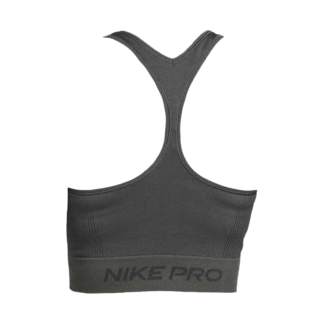 (W) 나이키 프로 심리스 드라이핏 크롭 탱크 탑 다크 스모크 그레이 (IB9415-070)((W) Nike Pro Seamless Dri-Fit Cropped Tank Top Dark Smoke Grey (IB9415-070)) - 2