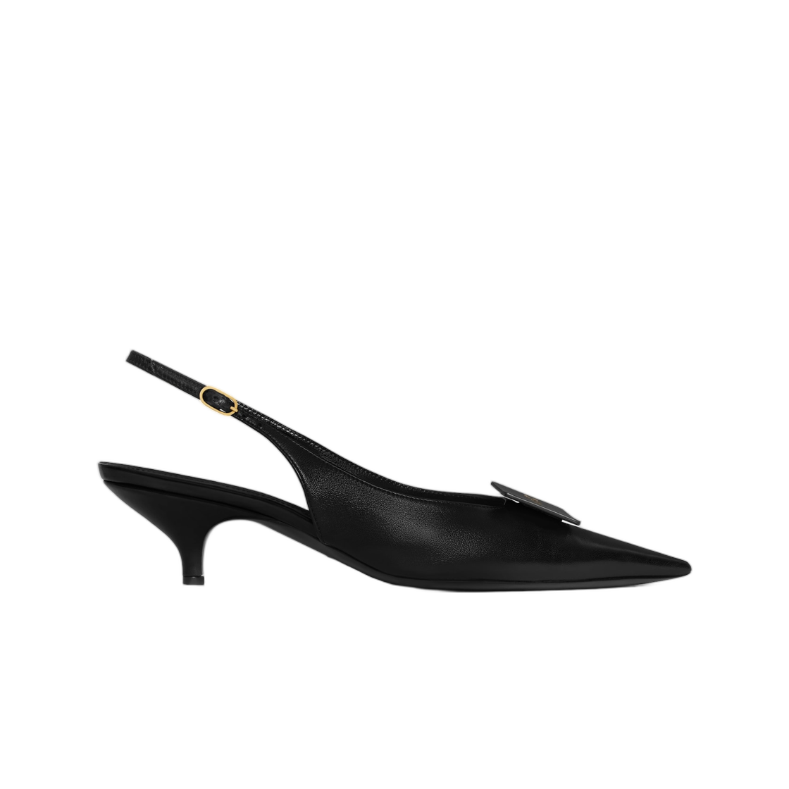 366415268D-38NO (W) Celine Signature Slingback with Label In Lambskin Black