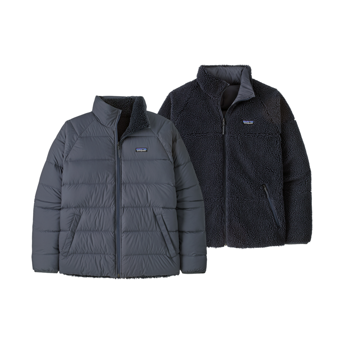 파타고니아 리버시블 사일런트 다운 자켓 스몰더 블루(Patagonia Reversible Silent Down Jacket Smolder Blue)