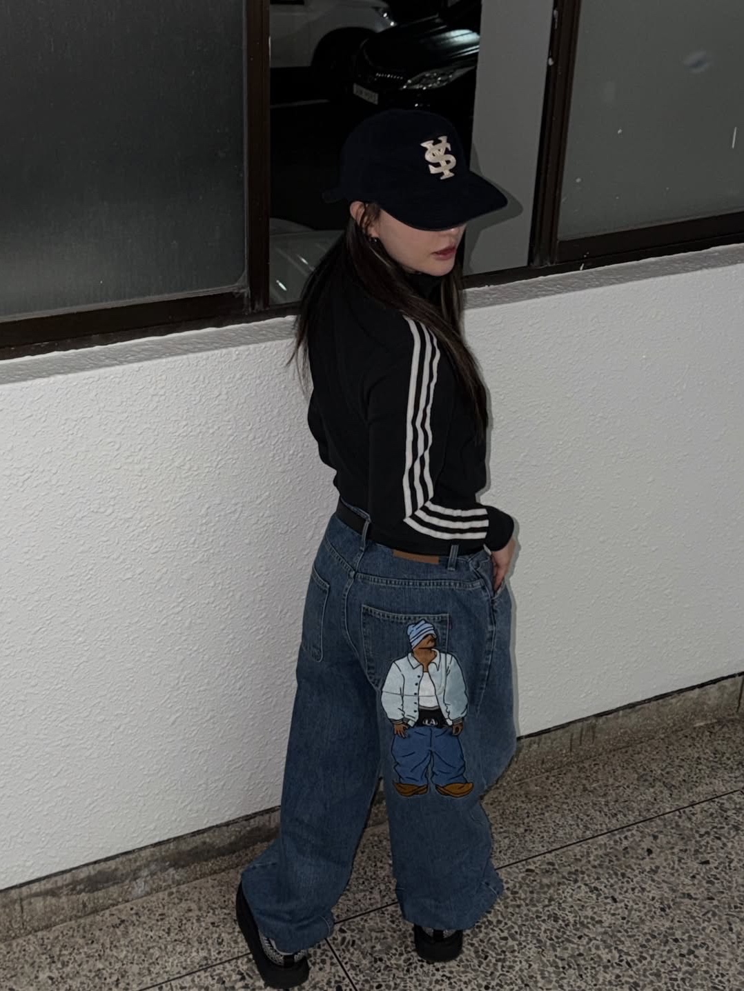 Sunday Ceremony Sy Logo 5 Panel Cotton Cap - Navy 착용 스타일 - 3