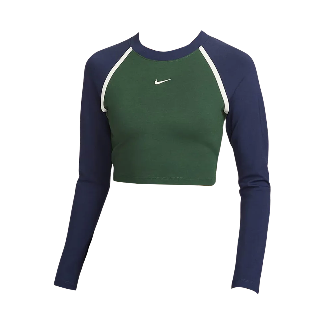 IF0339-323 (W) Nike NSW Tight Long Sleeve Crop Top Fir Midnight Navy (IF0339-323)