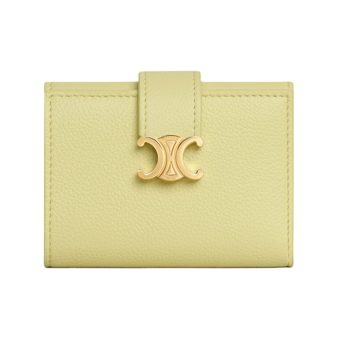 10M963GHH-11CU Celine Fine Strap Wallet Nino In Supple Grained Calfskin Citrus