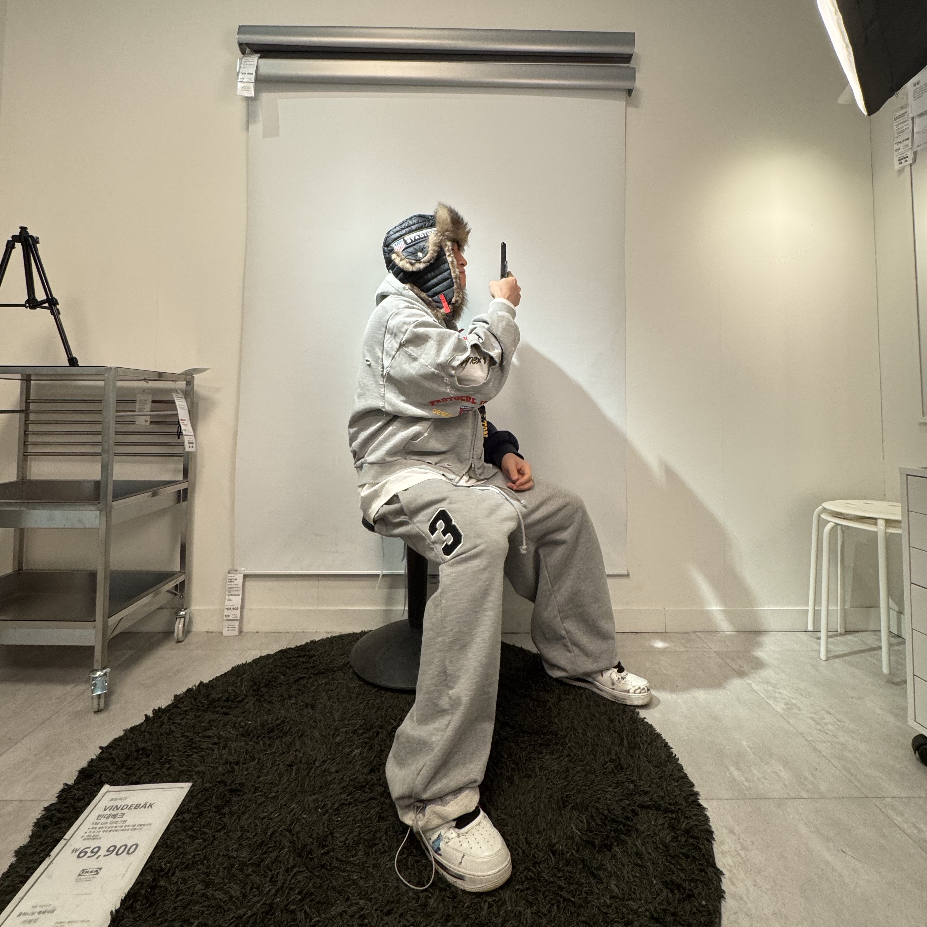 Protocol Index Reconstructed Sweatshirts Zip Hoodie Melange Grey, Nike x Peaceminusone Air Force 1 Low Para-Noise 2.0 착용 스타일 - 2