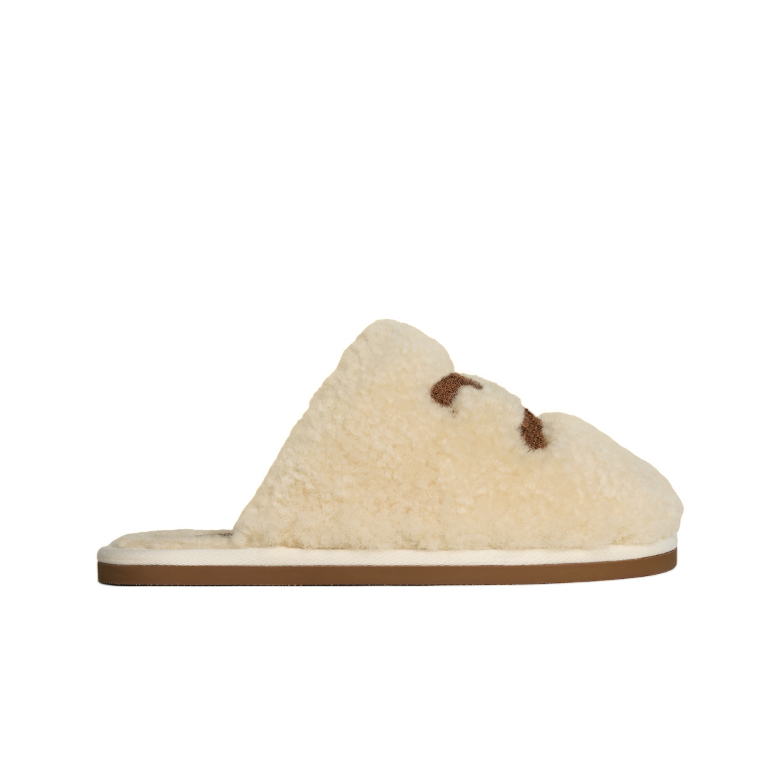 362133562C-02BG (W) Celine Georgia Slide In Shearling Beige