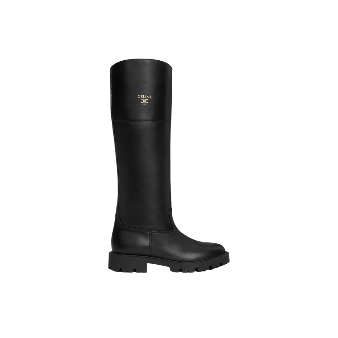365103554C-38NO (W) Celine Margaret High Boot In Calfskin Black