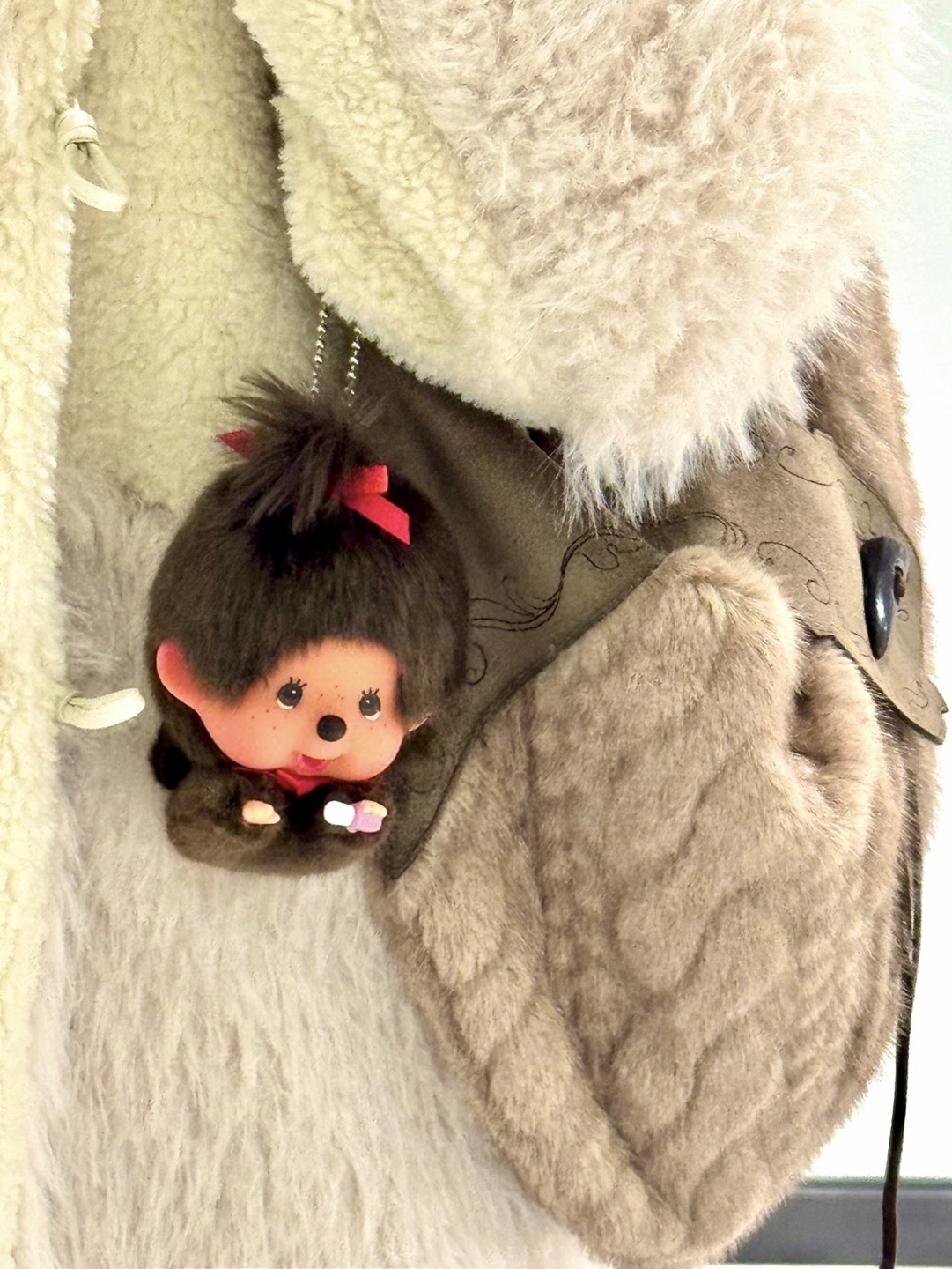 Monchhichi Fly! Big Head Monchhichi Girl K/C 착용 스타일 - 2