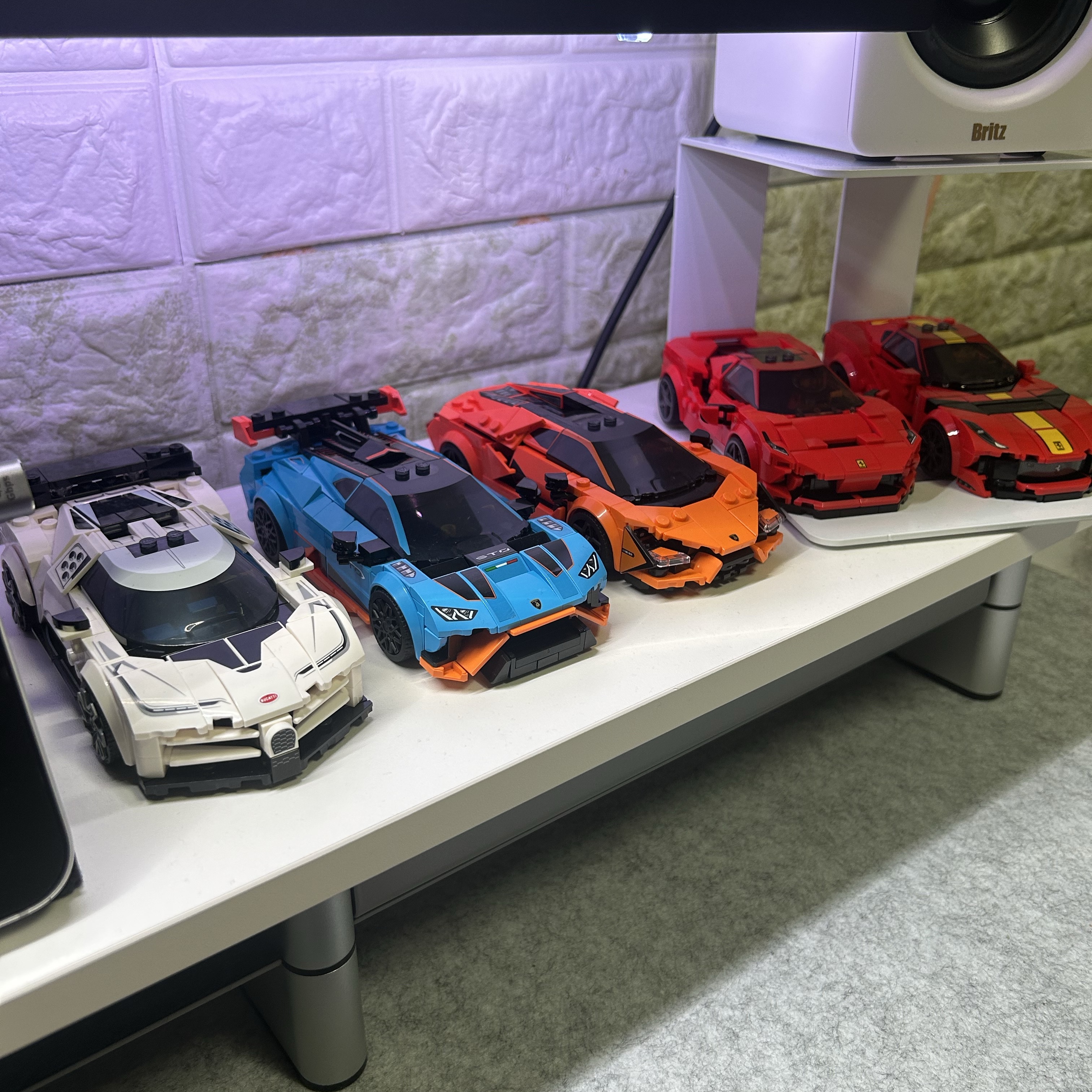 Lego Bugatti Centodieci Hyper Sports Car, Lego Lamborghini Revuelto & Huracan STO 착용 스타일 - 1