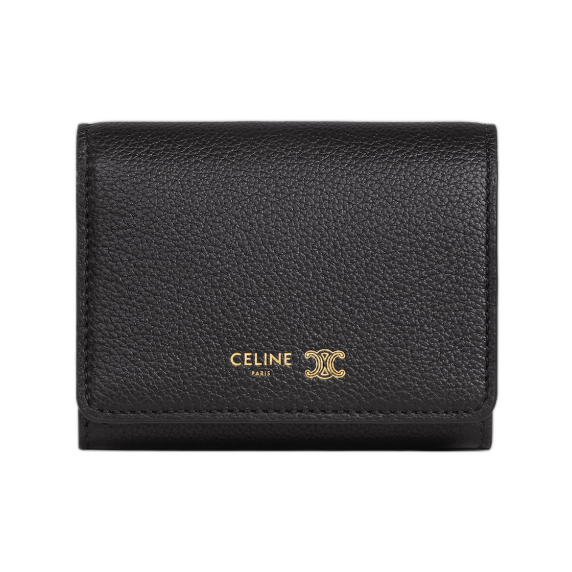 L100A2O54-GFS3 Celine Fine Wallet In Supple Grained Calfskin Black Ultra Blue