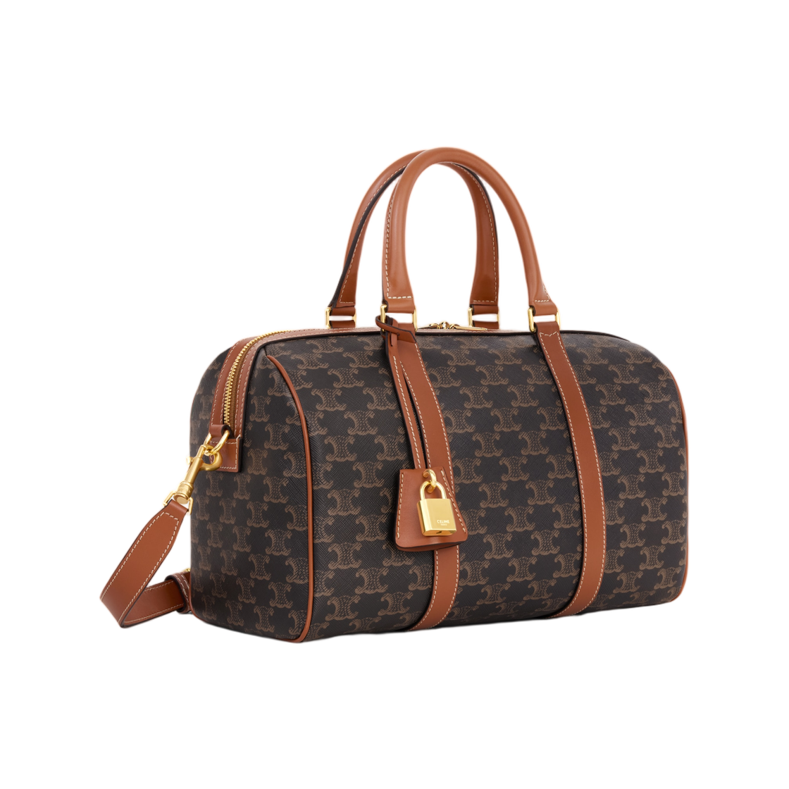 셀린느 라지 보스턴 트리옹프 캔버스 앤 카프스킨 탄(Celine Large Boston In Triomphe Canvas and Calfskin Tan) - 2