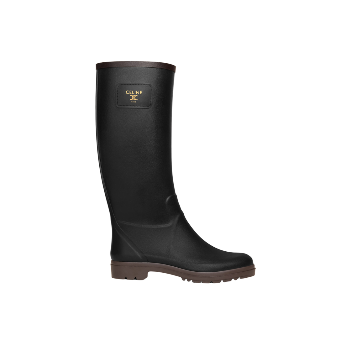 (W) 셀린느 레인 부츠 내츄럴 러버 블랙((W) Celine Rain Boots In Natural Rubber Black)