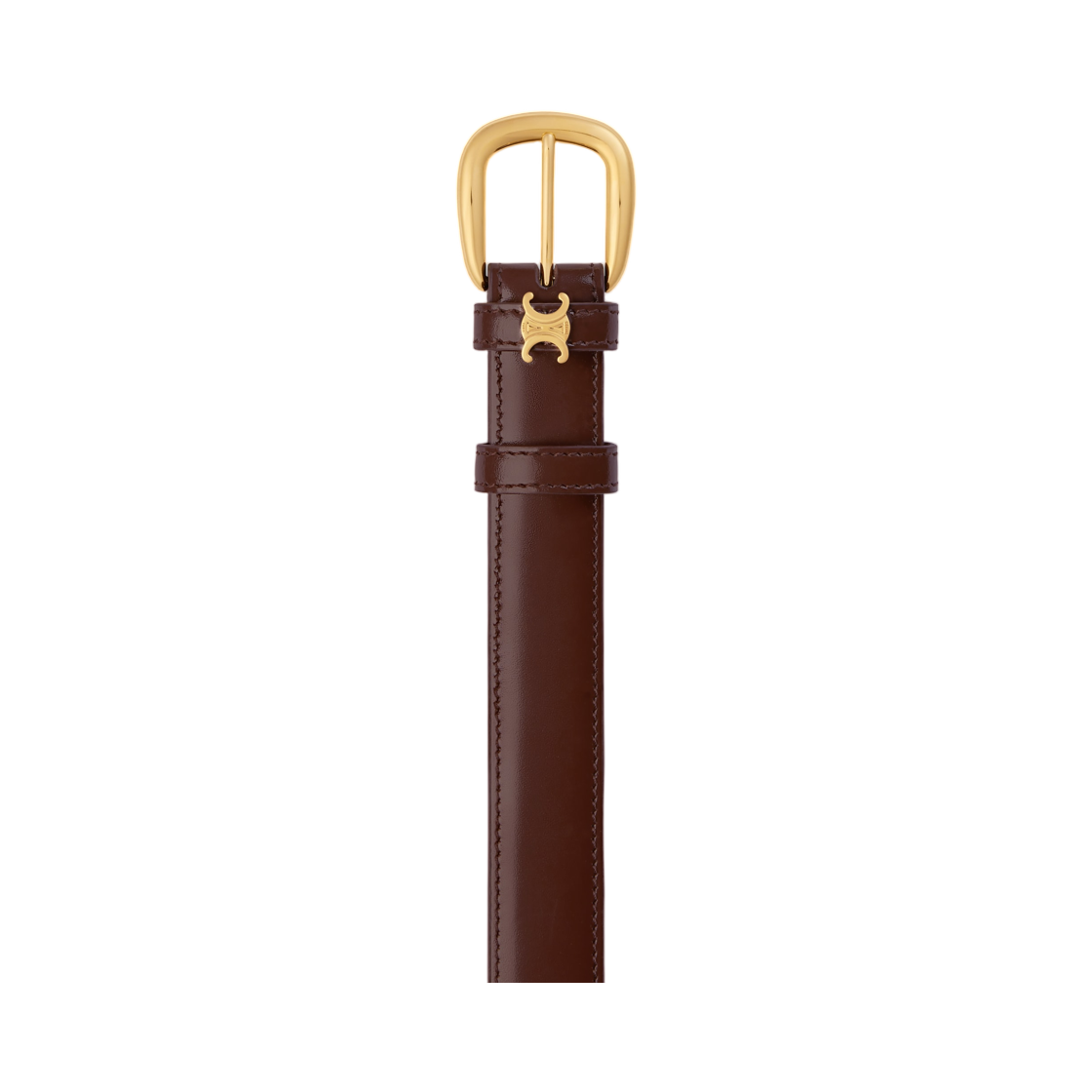 셀린느 미디움 25mm 비비안 벨트 토뤼옹 레더 체스트넛(Celine Medium 25mm Vivienne Belt In Taurillon Leather Chestnut) - 3