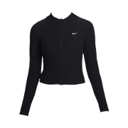(W) Nike NSW Chill Knit Slim Wide Gorge Cardigan Black Sail - US/EU