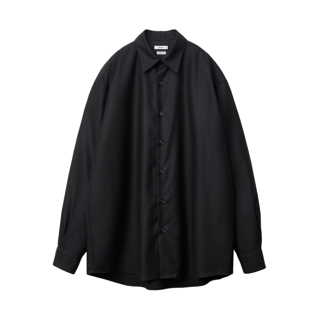 - everyone x A.Presse Cashmere Regular Collar Shirt Black