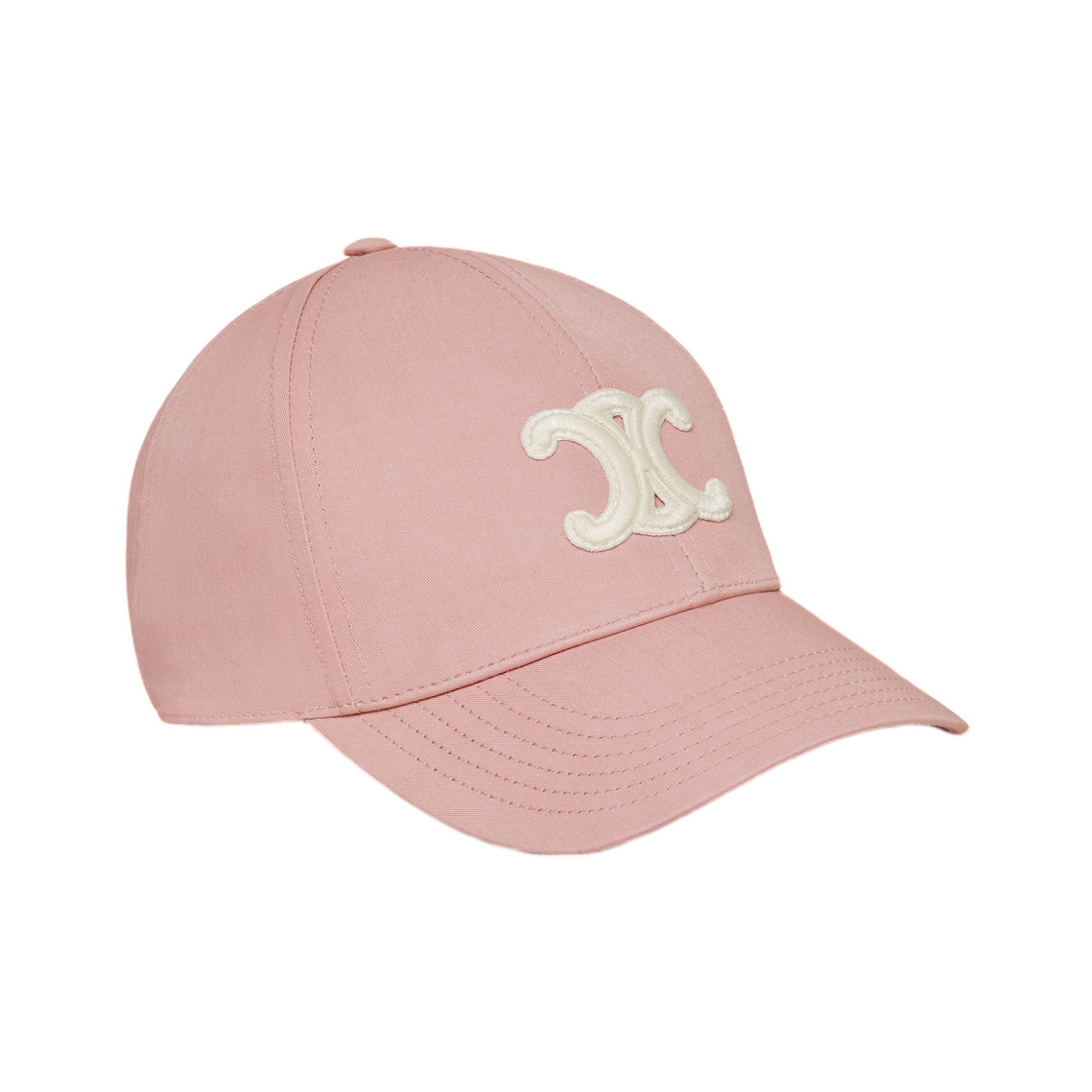 2AUT6234X-25PY Celine Triomphe Baseball Cap In Cotton Gabardine Vintage Pink