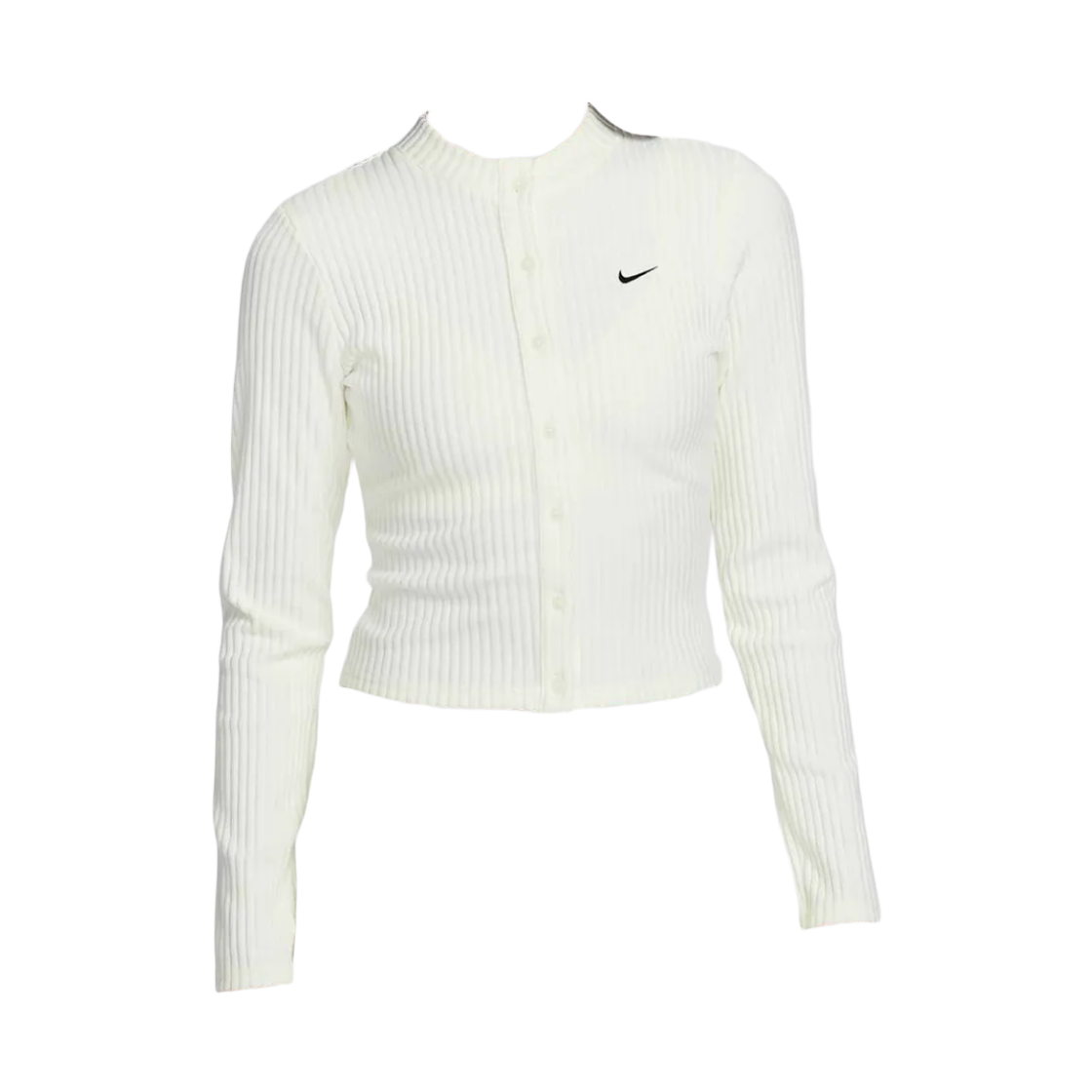 IF0235-133 (W) Nike NSW Chill Knit Slim Wide Gorge Cardigan Sail Black - Asia