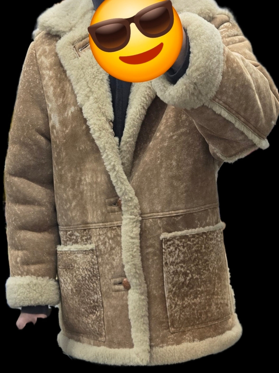 Supreme x Schott Shearling Coat Tan - 25FW 착용 스타일