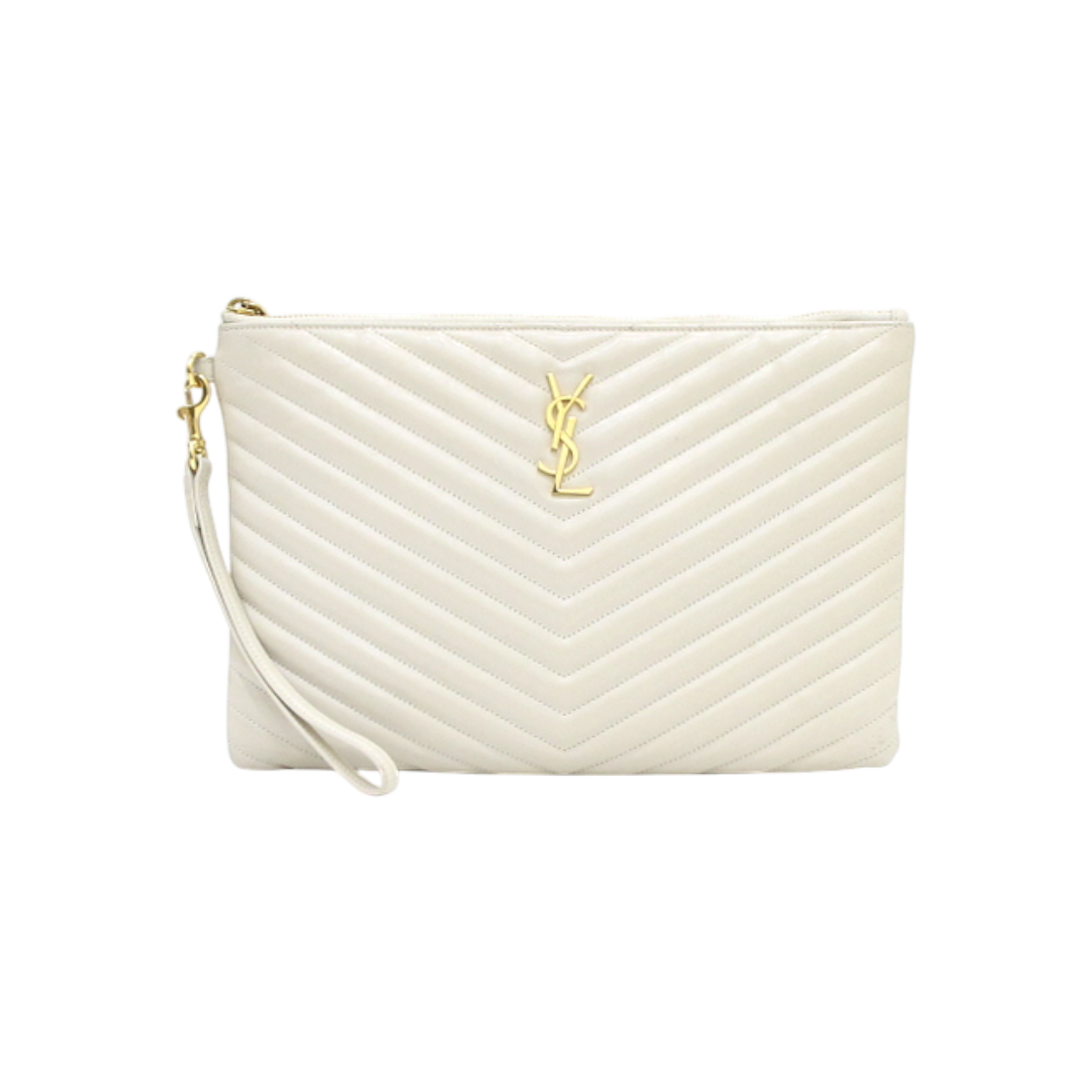 생로랑 559193 금장 모노그램 시그니처 태블릿 파우치 스트랩 클러치백aa59229(Saint Laurent Monogram Signature Gold Tablet Pouch with Strap) - 1