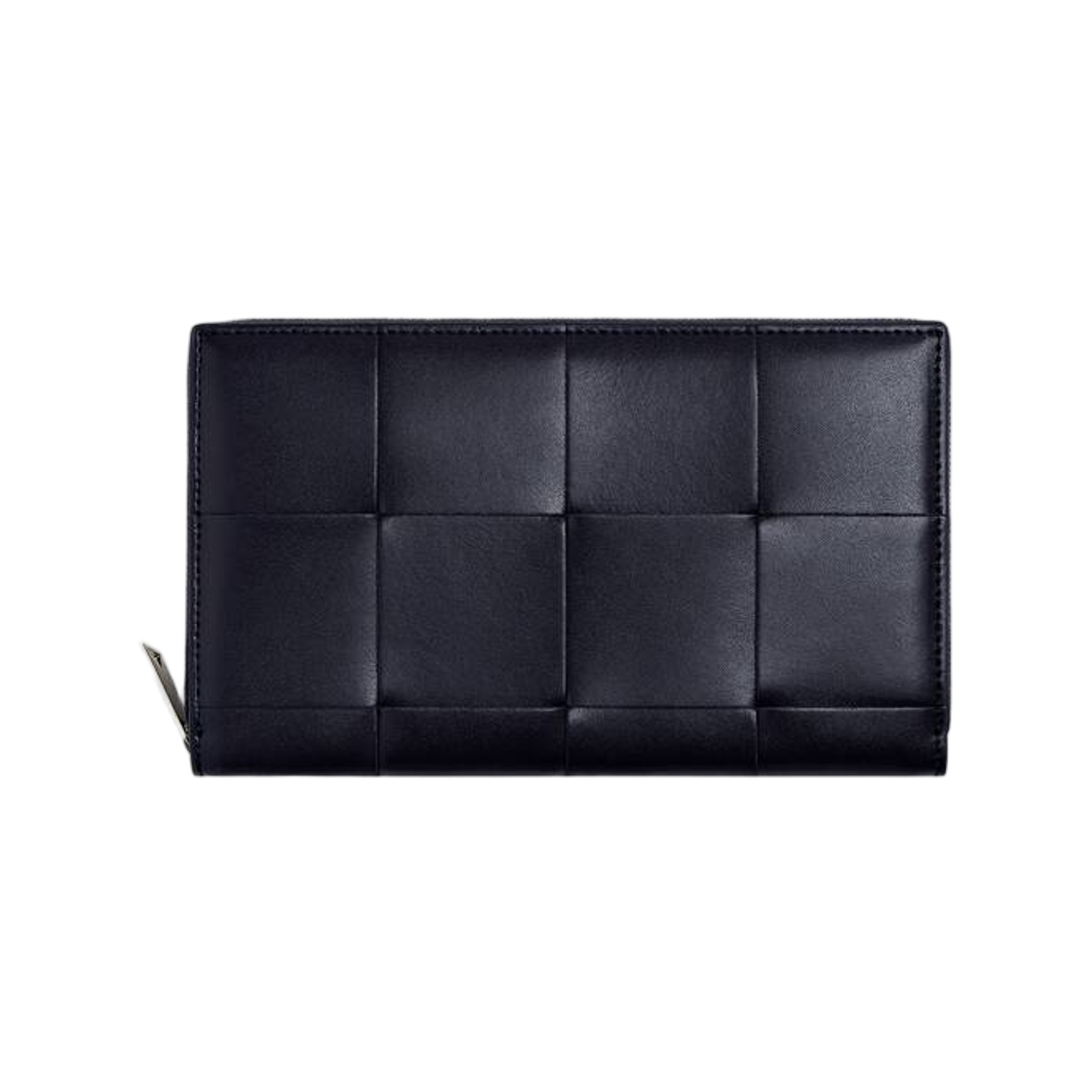 814649VBWD54143 Bottega Veneta Intrecciato Zip Around Wallet Nocturnal Blue Royal