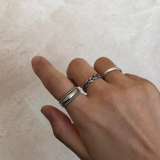 NUMBERING #3400 Simple Stackable Ring 착용 스타일