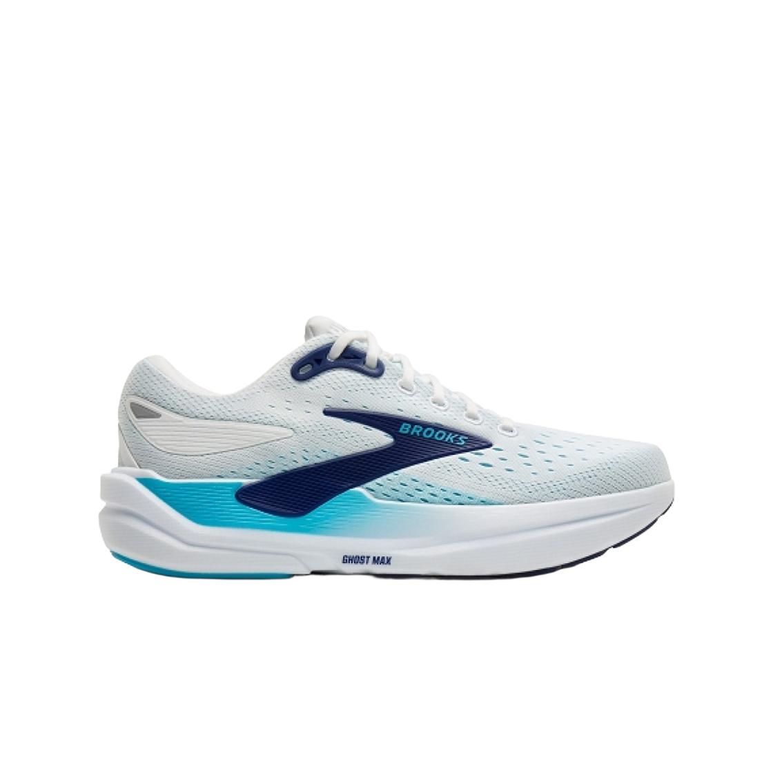 브룩스 러닝 고스트 맥스 3 브라이트 화이트 비콘 블루 - D 미디움(Brooks Running Ghost Max 3 Bright White Beacon Blue - D Medium)