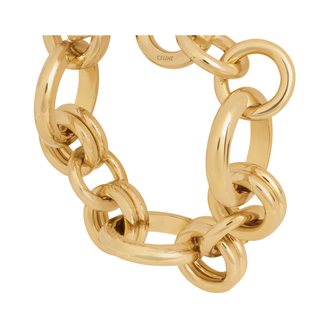 셀린느 참 헤리티지 청키 브레이슬릿 브래스 골드 피니쉬 골드(Celine Charms Heritage Chunky Bracelet In Brass with Gold Finish Gold) - 2