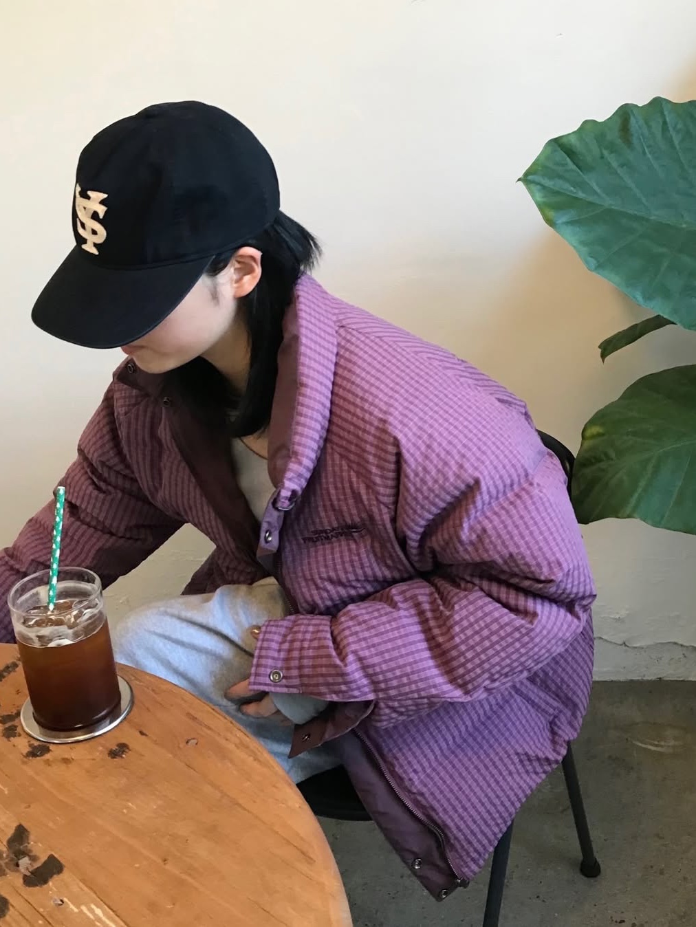 Sunday Ceremony Sy Logo 5 Panel Cotton Cap - Navy 착용 스타일 - 4