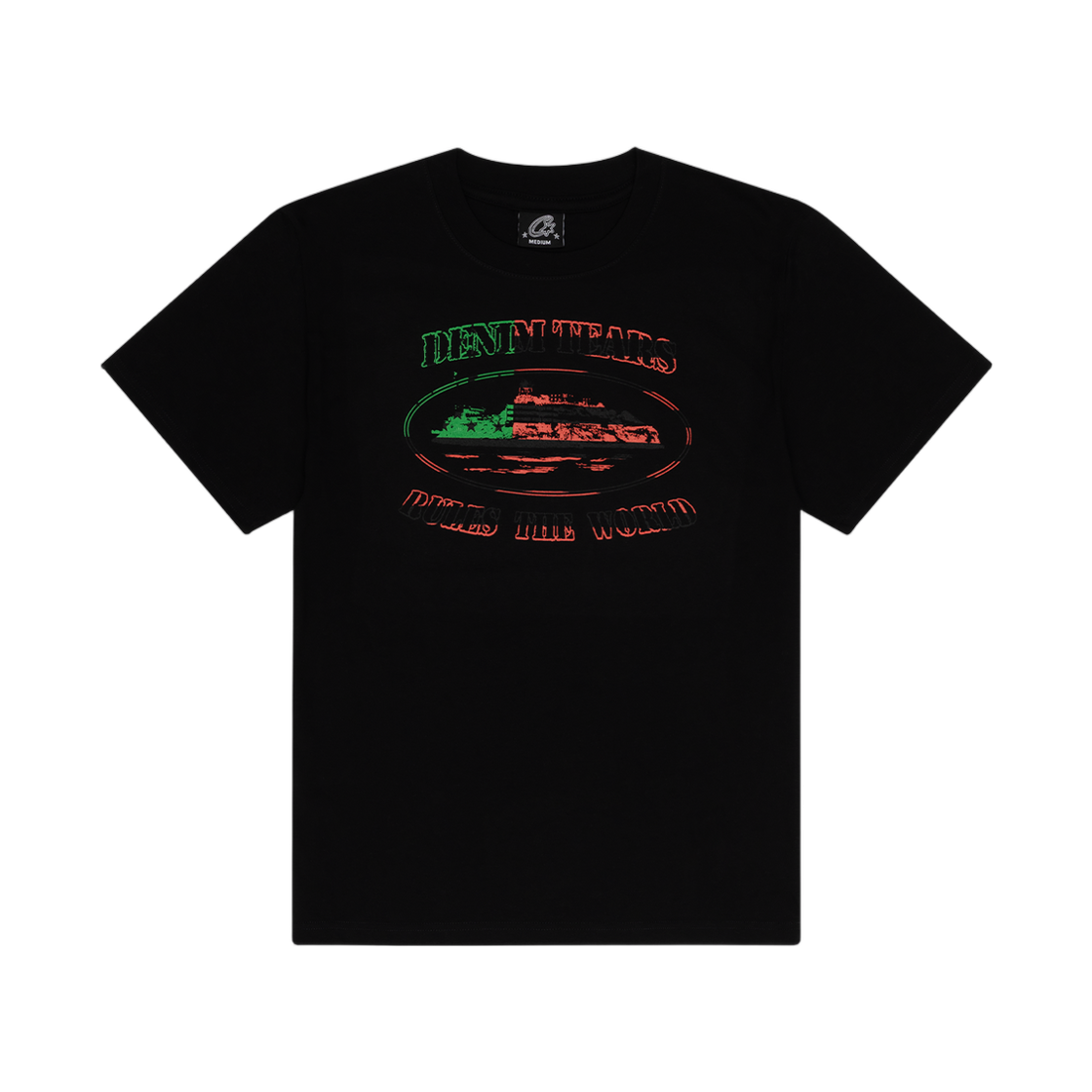 데님 티어스 x 코르테이즈 코르티어스 OG 알카트라즈 티셔츠 블랙(Denim Tears x Corteiz Cortears OG Alcatraz T-Shirt Black)