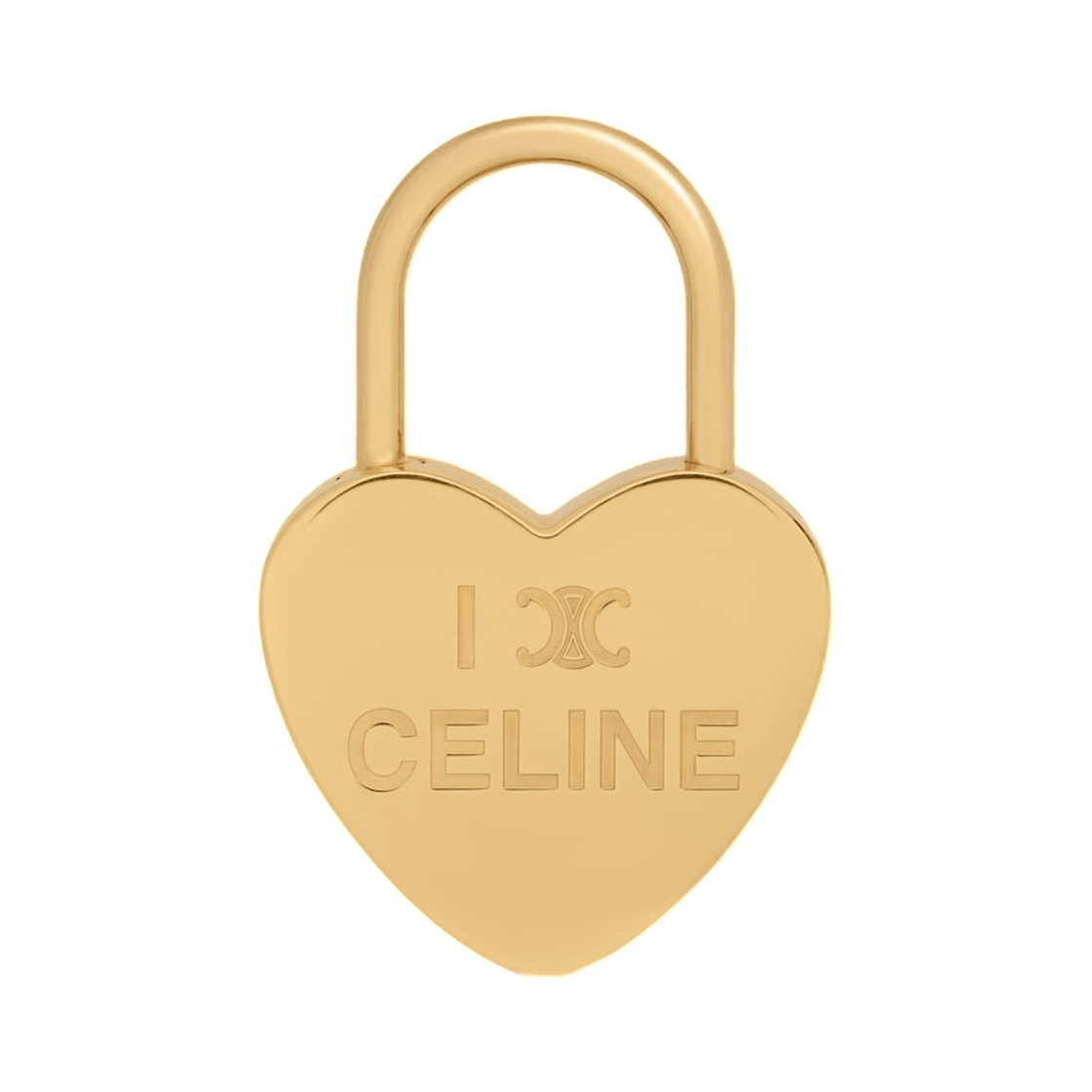 셀린느 참 하트 패들락 브래스 골드 피니쉬 골드(Celine Charms Heart Padlock In Brass with Gold Finish Gold) - 1