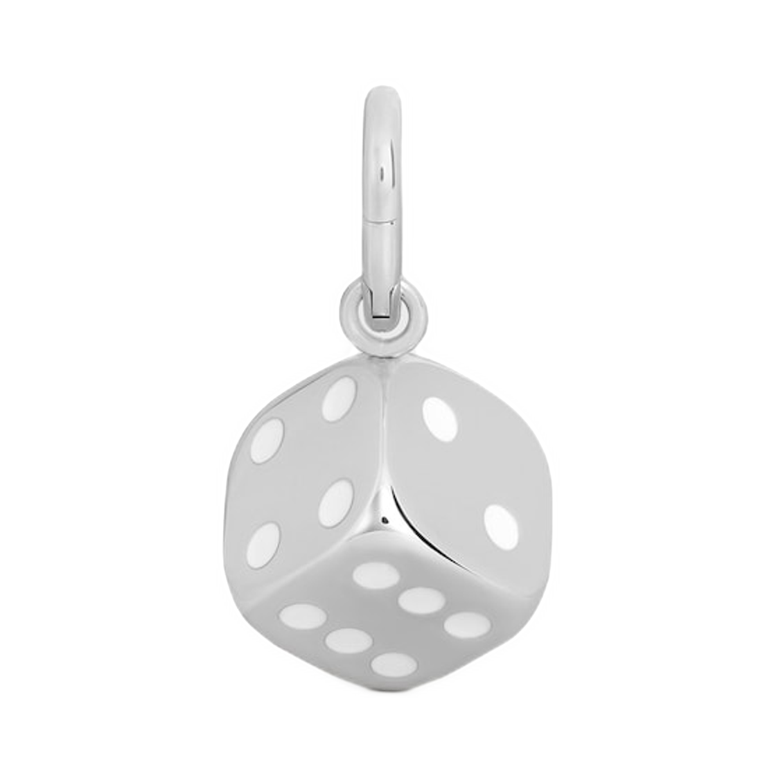 셀린느 참 트리옹프 다이스 에나멜 앤 케이스 실버 화이트(Celine Charms Triomphe Dice In Enamel and Aluminium Silver White) - 3