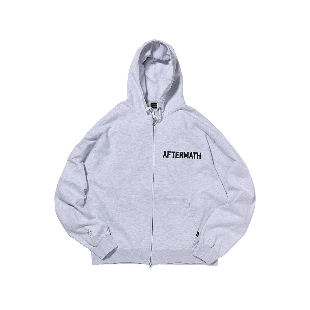 애프터매스 로고 집 업 후디 라이트 헤더 그레이(Aftermath Logo Zip Up Hoodie Light Heather Grey) - 1