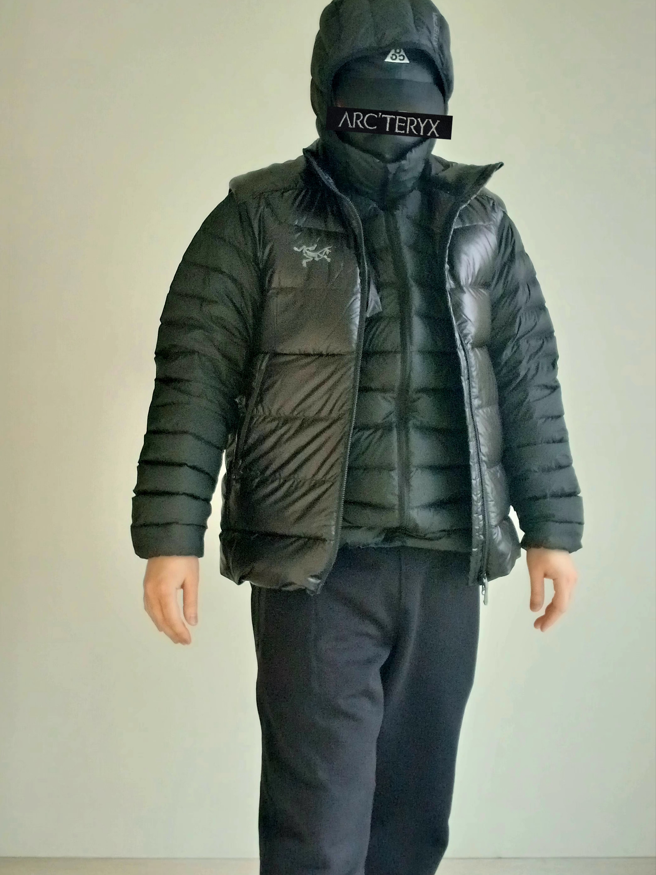 Nike ACG Trail Cap Black, Arc'teryx Cerium Hoody Black 착용 스타일 - 10